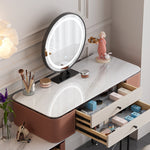 طاولة الماكياج مع مرآة مضيئة