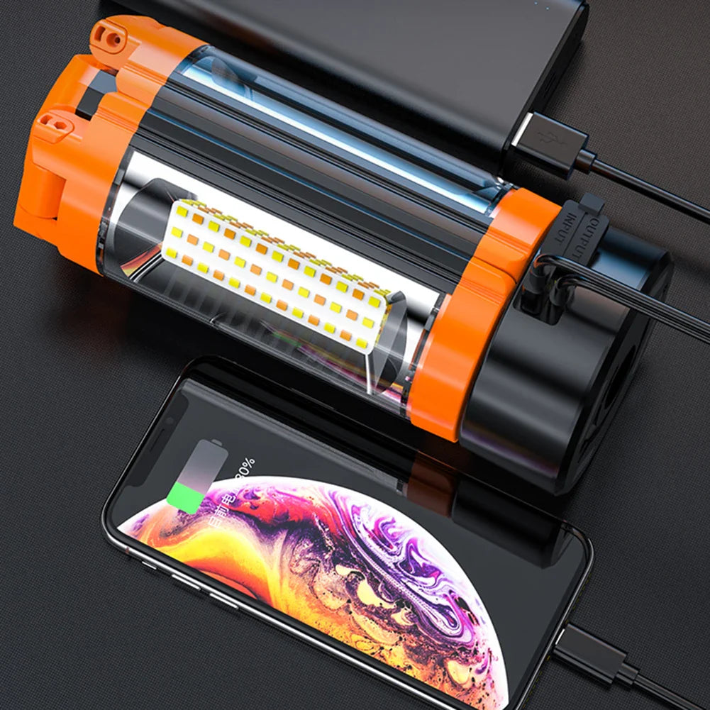 ضوء LED ثلاثي الرؤوس قابل لإعادة الشحن