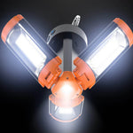 ضوء LED ثلاثي الرؤوس قابل لإعادة الشحن