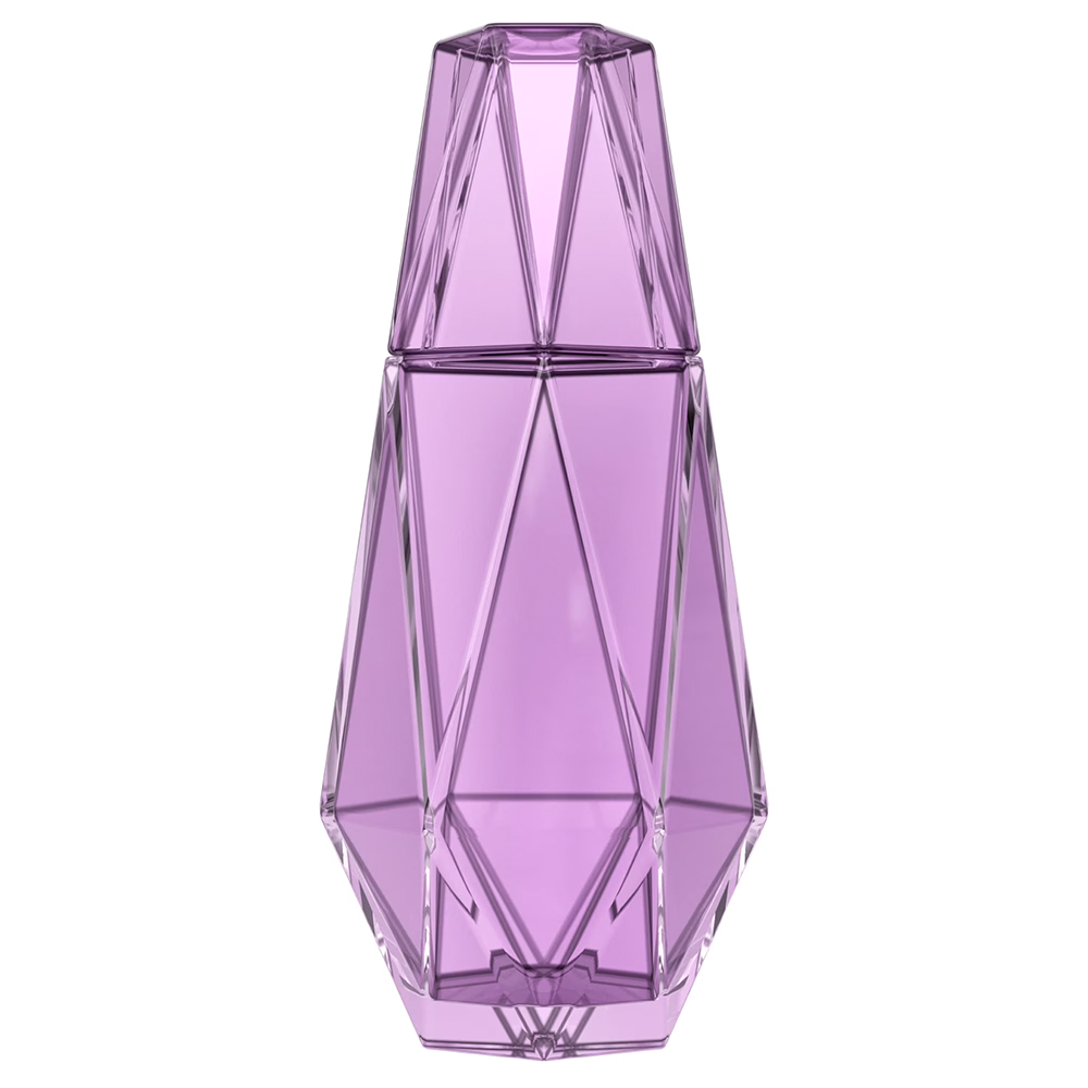 طقم قارورة وكوب زجاجي هندسي – 2 قطعة