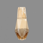 طقم قارورة وكوب زجاجي هندسي