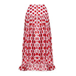 ملابس سباحة مطبوعة مع غطاء وتنورة