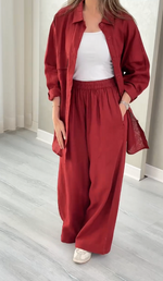 بدلة نسائي بخصر مطاطي