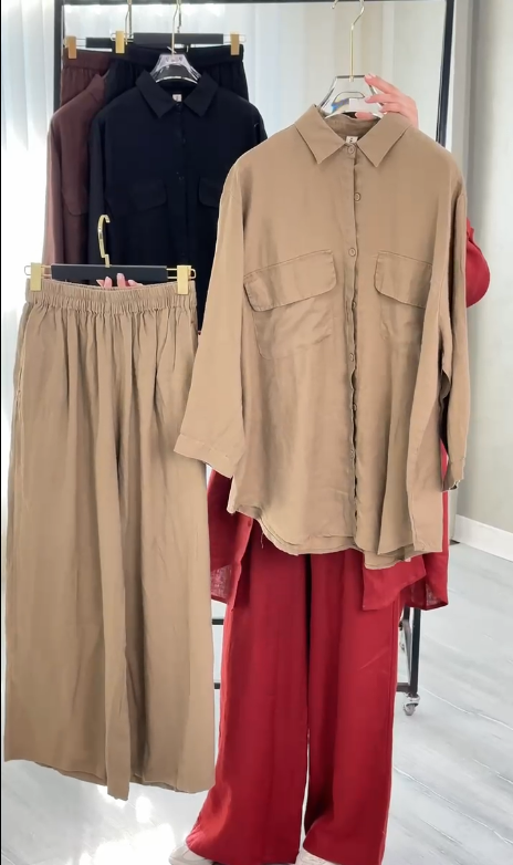 بدلة نسائي بخصر مطاطي