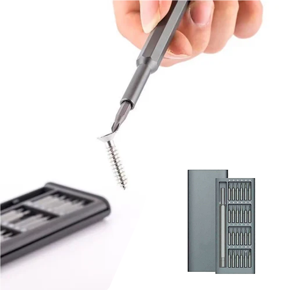 طقم مفكات دقيق احترافي 24 قطعة مع مقبض مغناطيسي