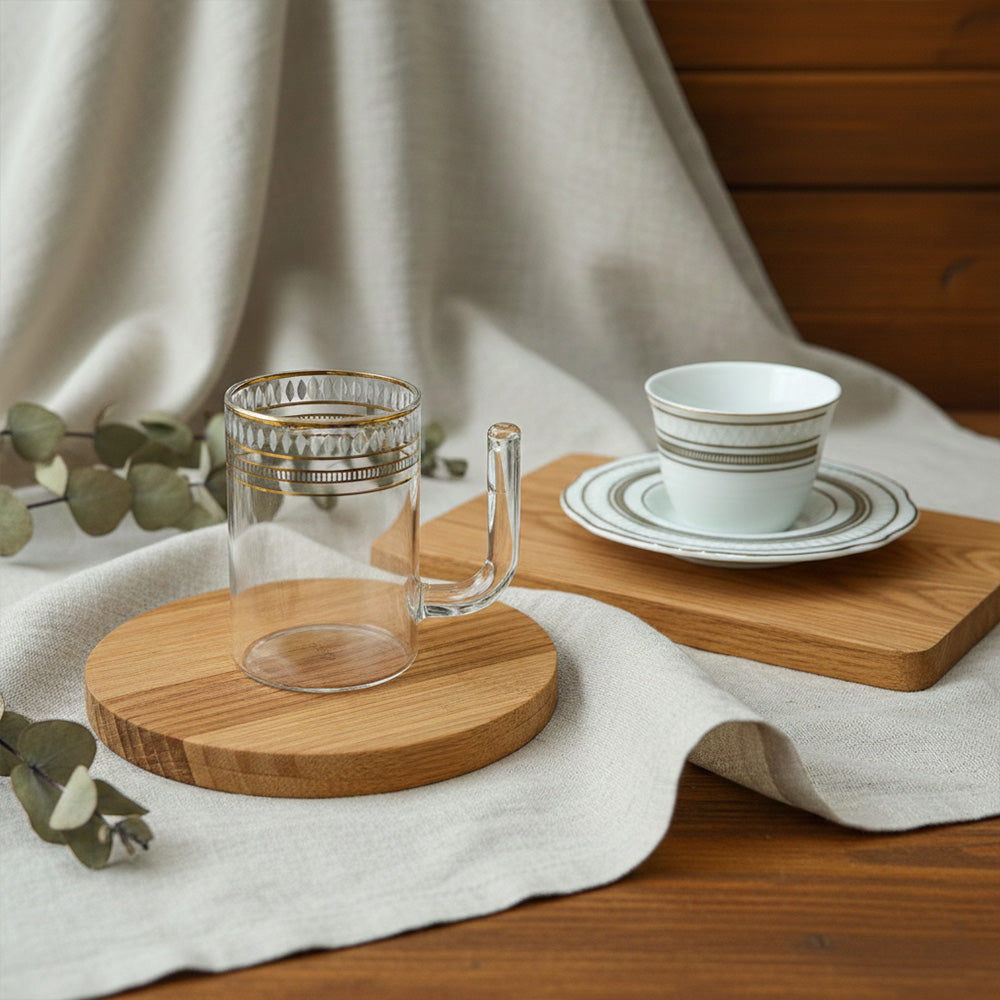 طقم استكانه وفنجان 18 قطعة