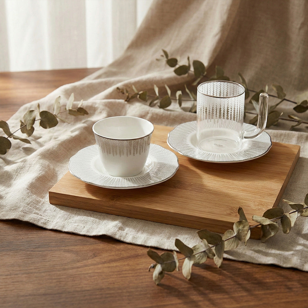 طقم استكانه وفنجان 18 قطعة