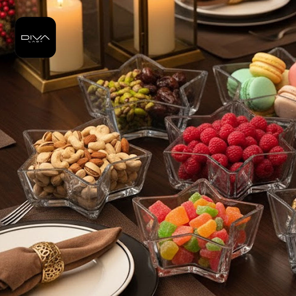 صحن تقديم نجمي زجاجي