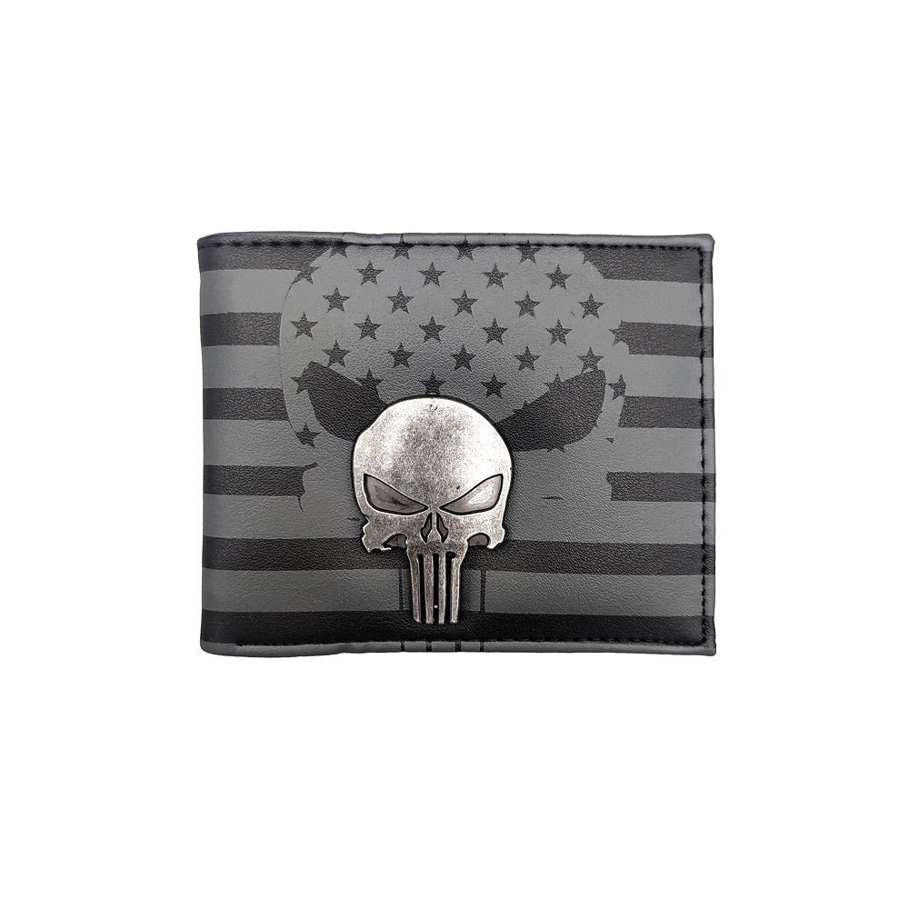 المحفظة الجلدية المعاقب الجمجمة32