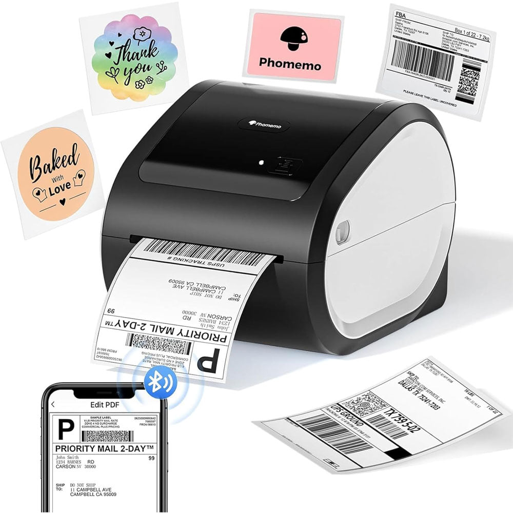 طابعة حرارية لملصقات الشحن Phomemo D520-BT Bluetooth / أسود