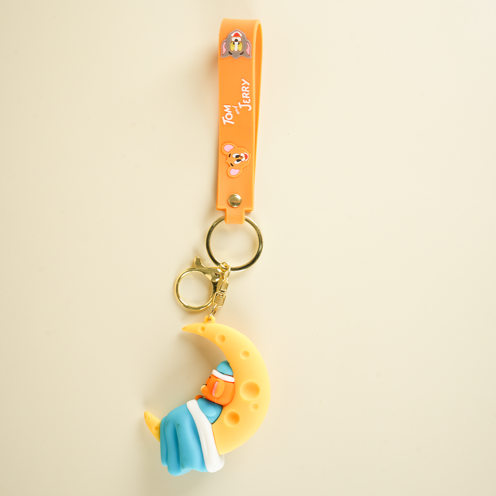 ميدالية مفاتيح توم وجيري بتصميم القمر وشخصية