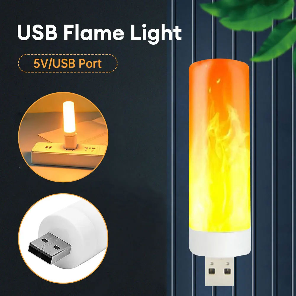 مصباح إضاءة LED بتأثير اللهب