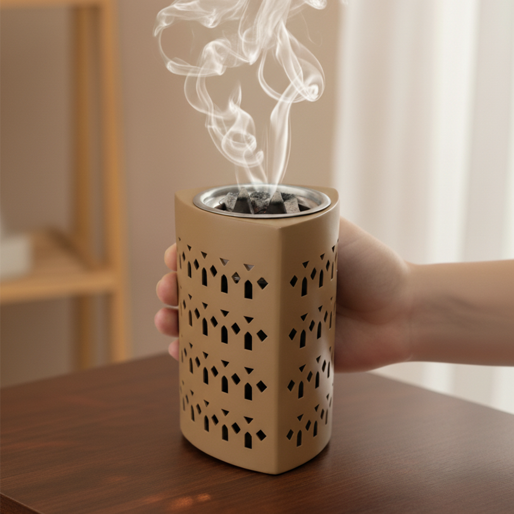 مبخر معدني فاخر بنقوش