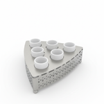 صينية تقديم معدنية بنقوش هندسية