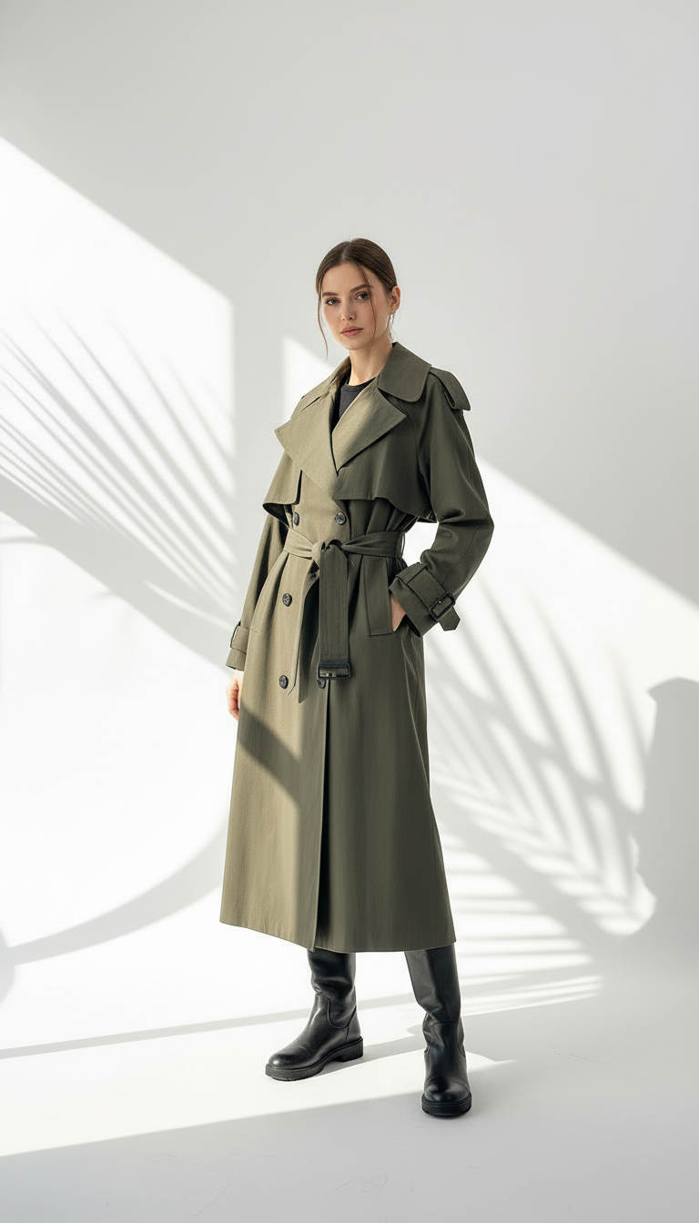 جاكيت نسائي مع صفين ازرار