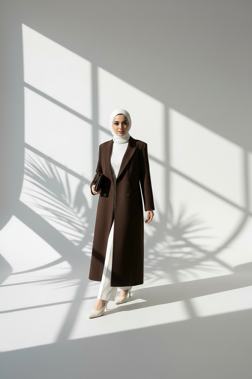 جاكيت نسائى بياقة مفتوحة