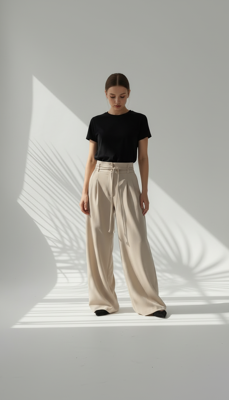 بنطلون رسمي مع حزام