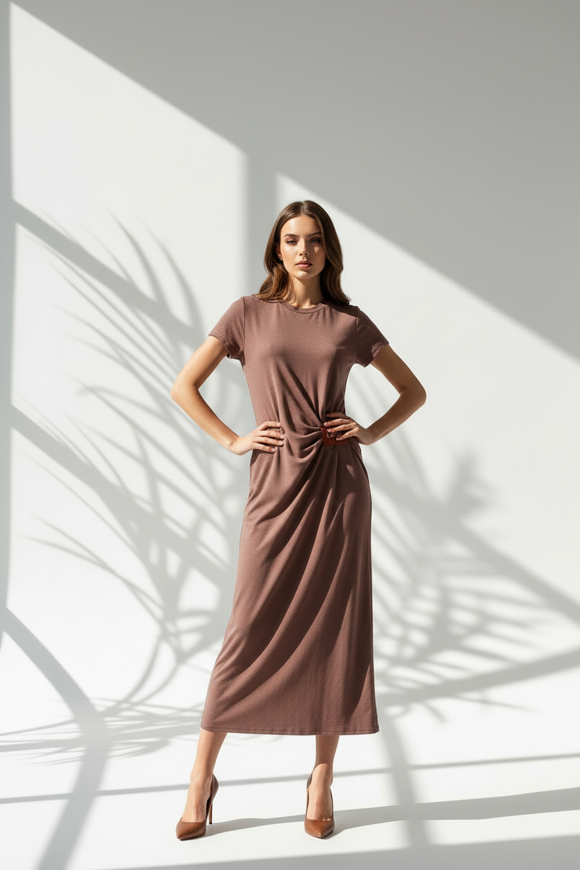 فستان ديق برباط جانبي