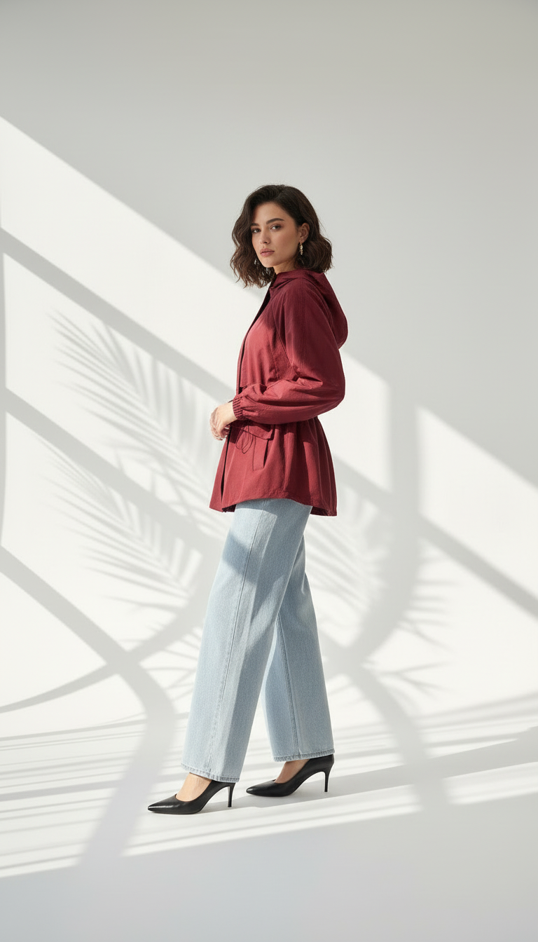 جاكيت نسائي مع ربط زم