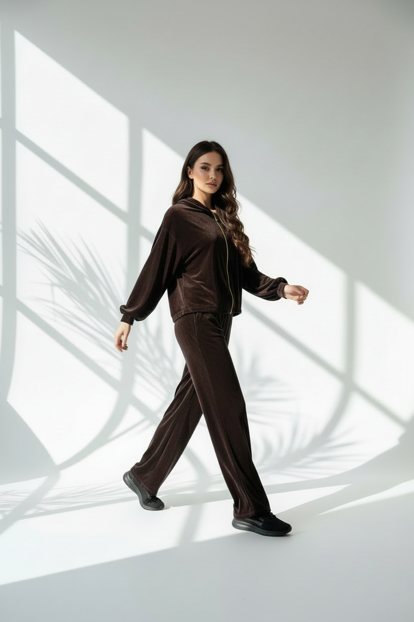 بدلة نسائي مخمل 3قطع