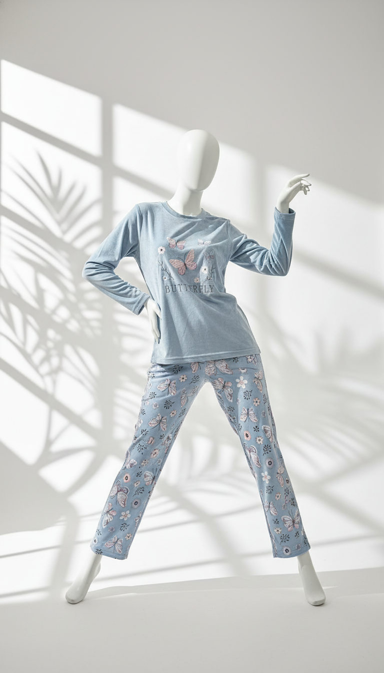 بيجامة نسائي مخمل