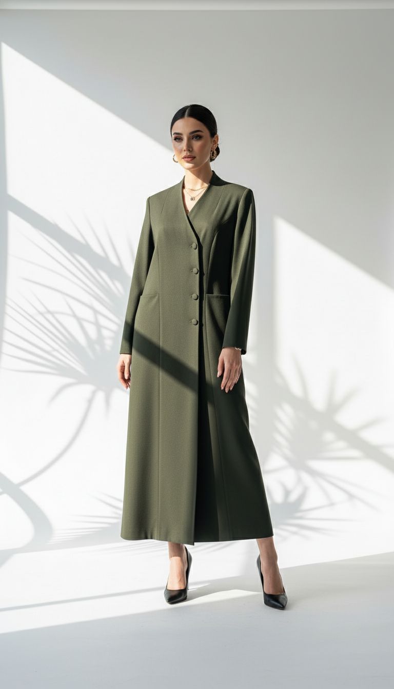 جاكيت نسائي ازرار جانبية