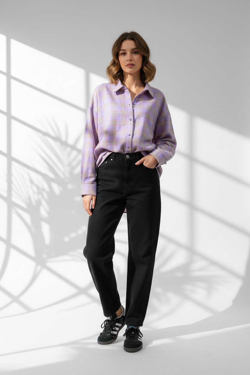 قميص كاروهات نسائي