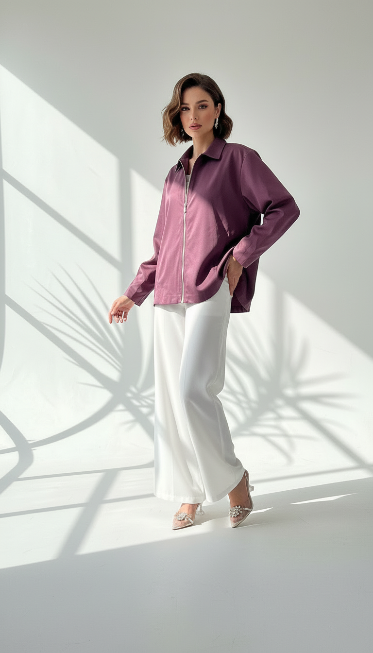 جاكيت قصير سحاب