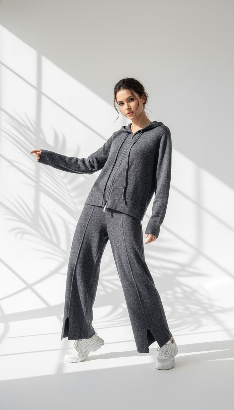 بدلة نسائي  مميزة بشقة اسفل البنطلون