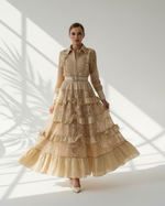 فستان نسائي مكشكش