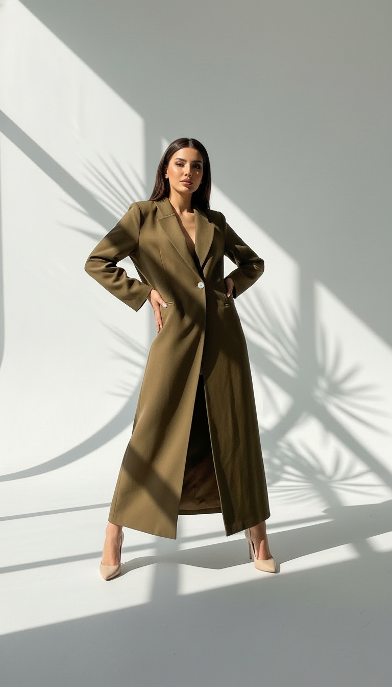 جاكيت نسائي مع زر