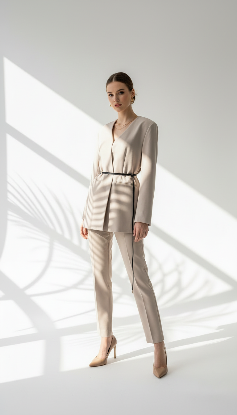 جاكيت قصير حزام