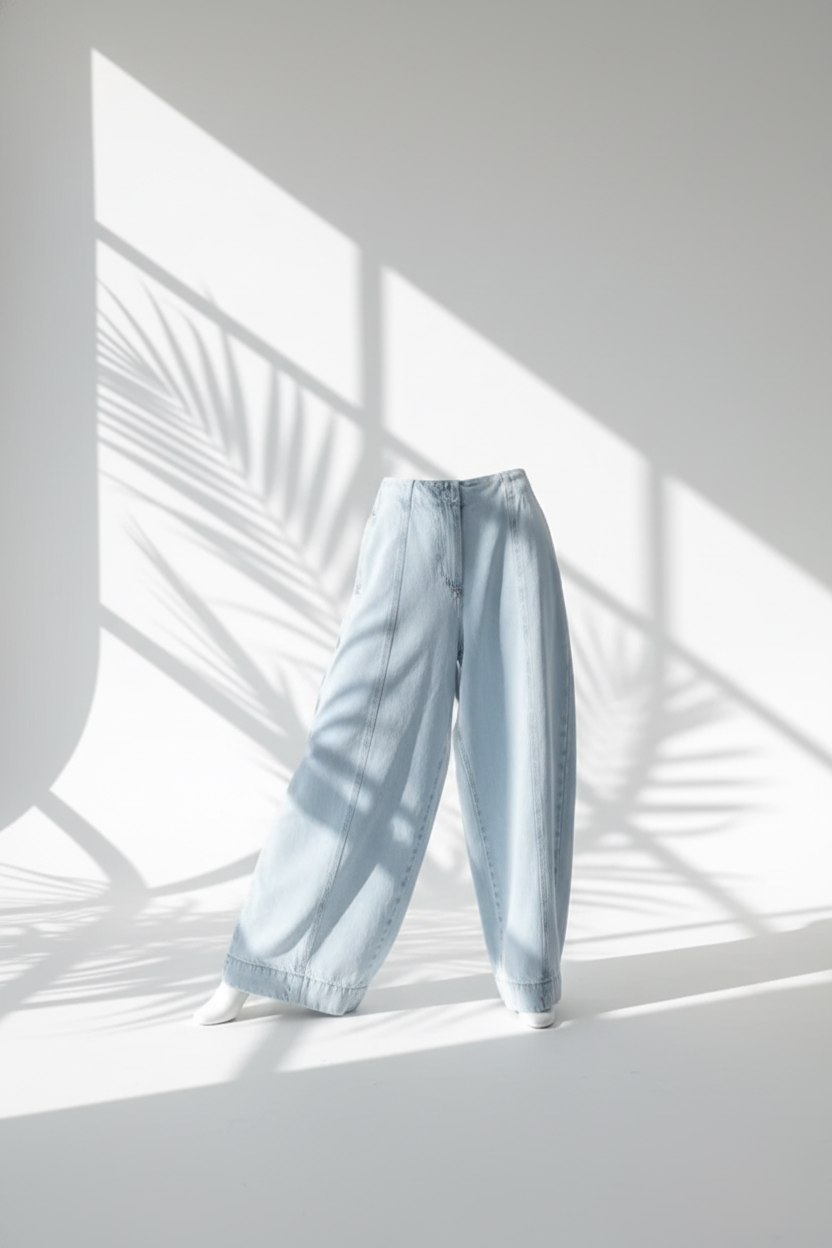 بنطلون جينز واسع