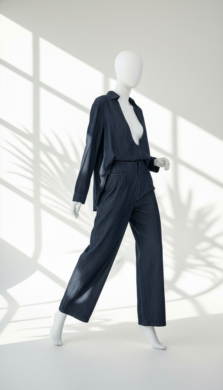 Vبدلة جينز قبة