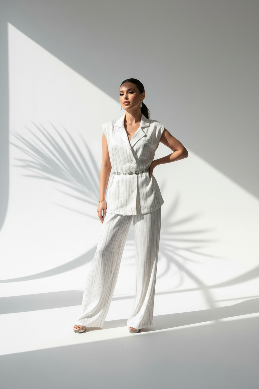 بدلة نسائي من غير اكمام