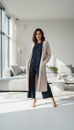 بيجامة نسائي مدقدقة مع روب