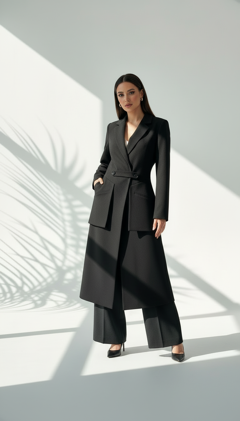 جاكيت نسائي بقص جانبية