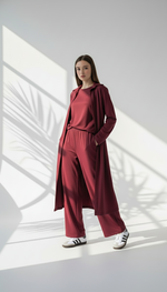 بدلة نسائي بجاكيت طويل