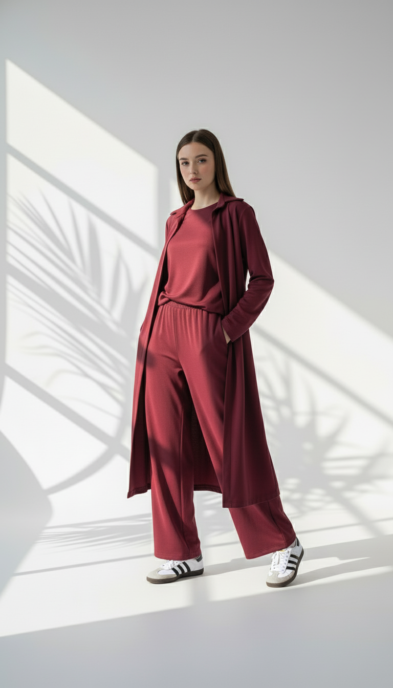 بدلة نسائي بجاكيت طويل