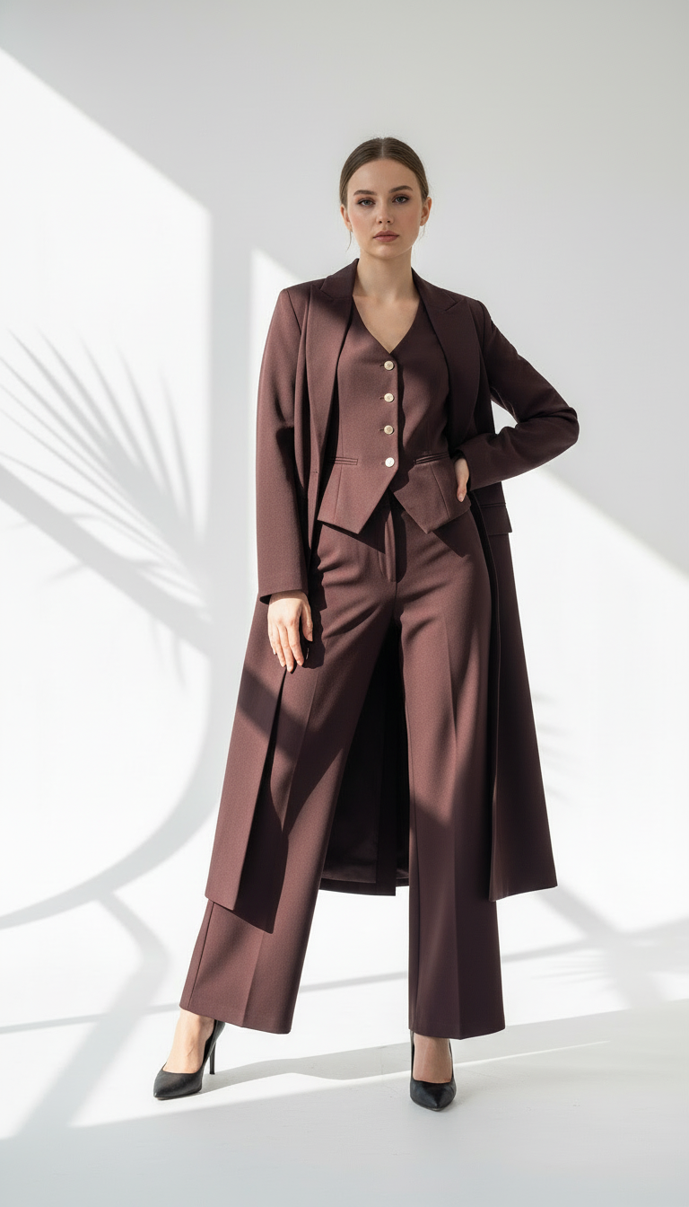 بدلة نسائي ثلاث قطع