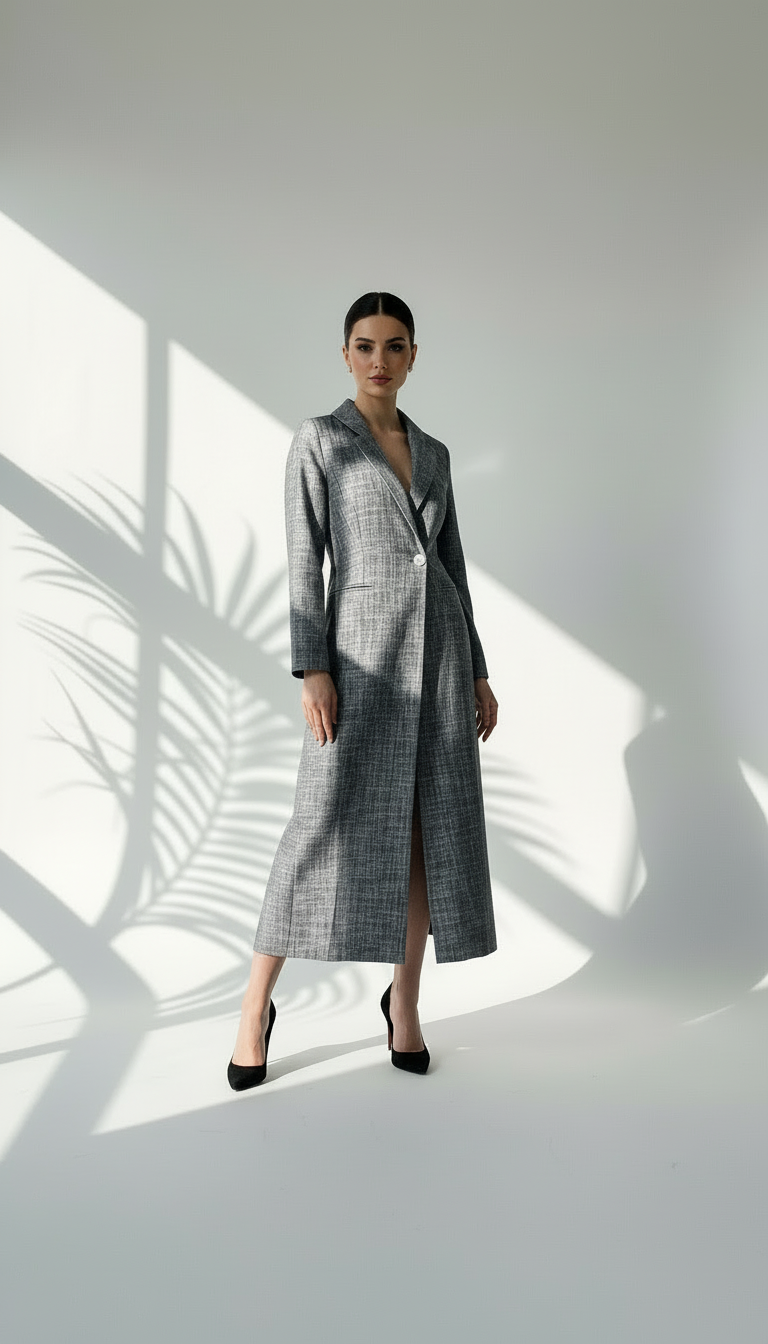 جاكيت لنن طويل