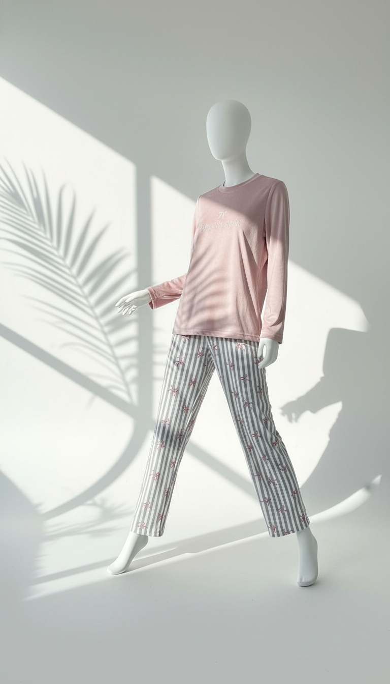 بيجامة نسائي مخمل