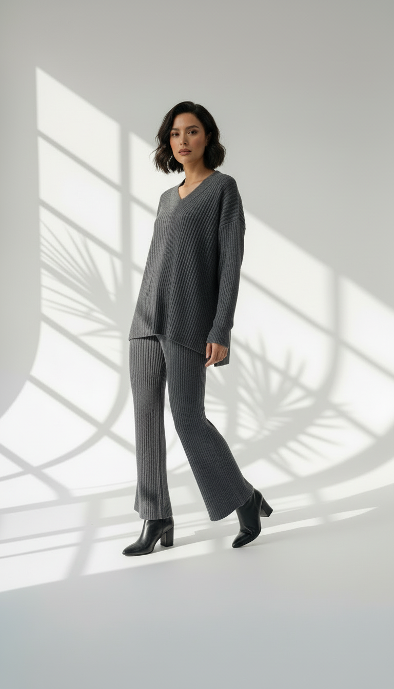 بدلة نسائي متسعة الاطراف