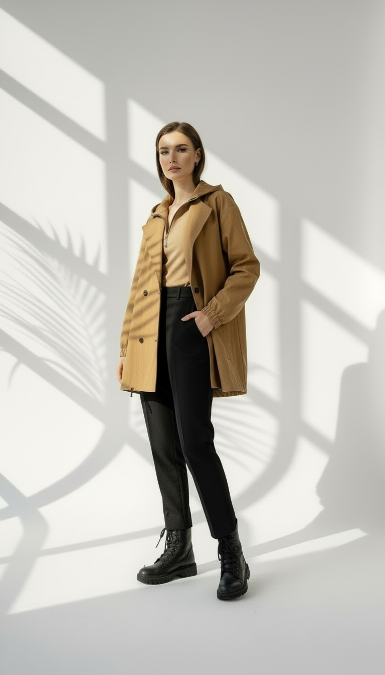 جاكيت نسائي مع قلنسوة