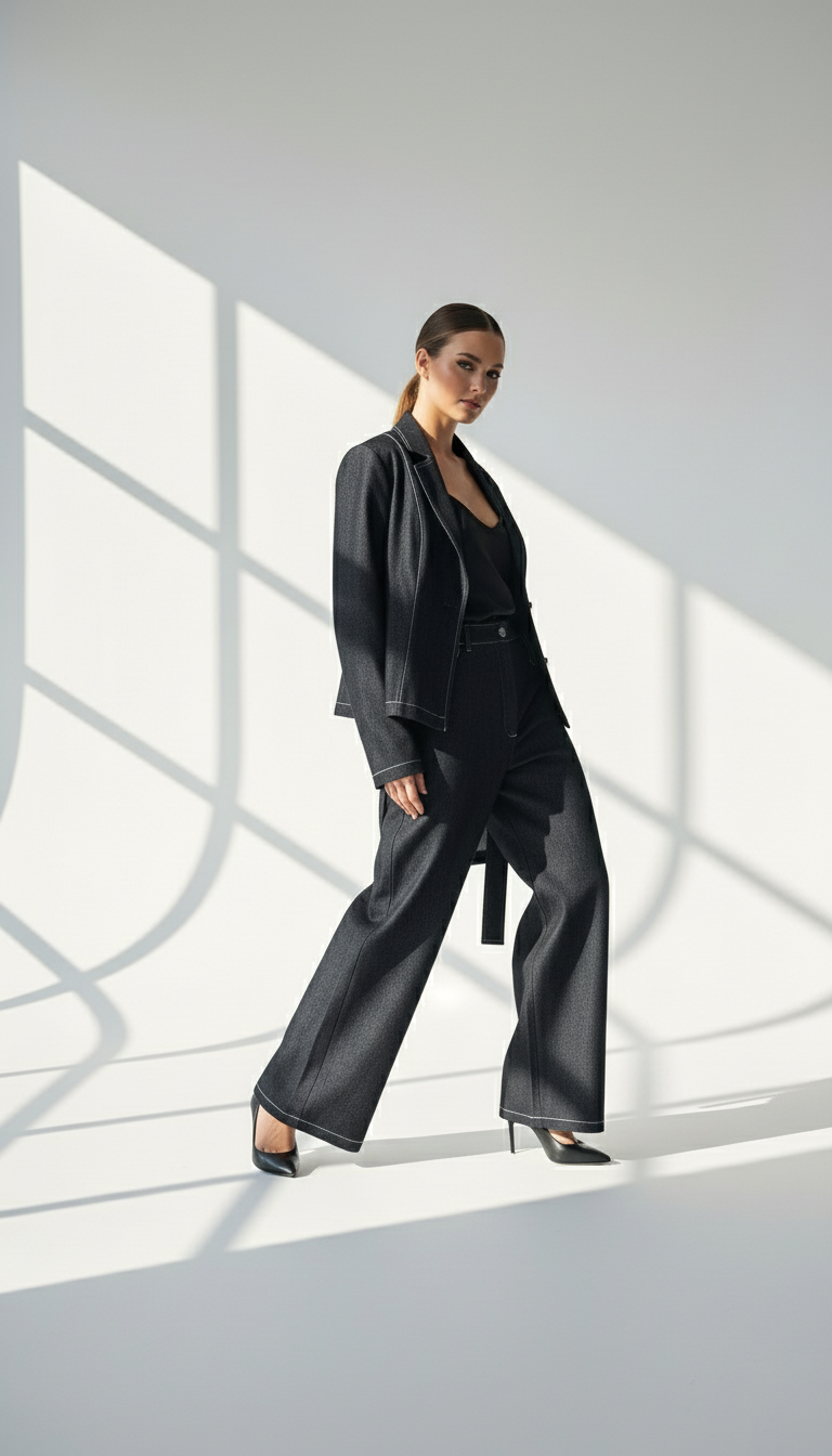 بدلة جينز حزام