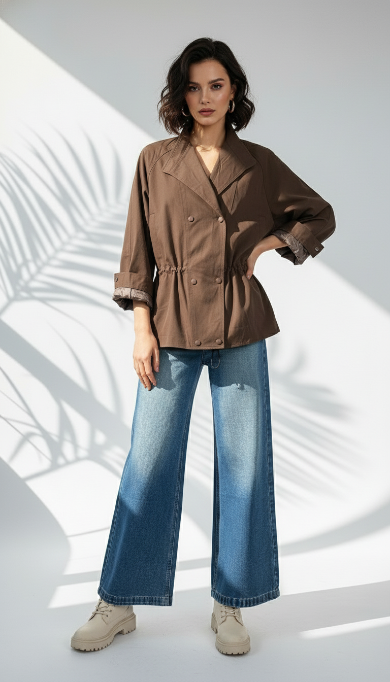 جاكيت اللف الفاخر بحزام خصر