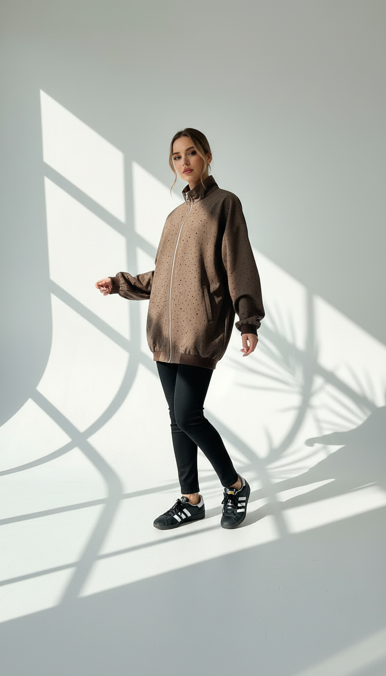 جاكيت نسائي اطراف مطاطية