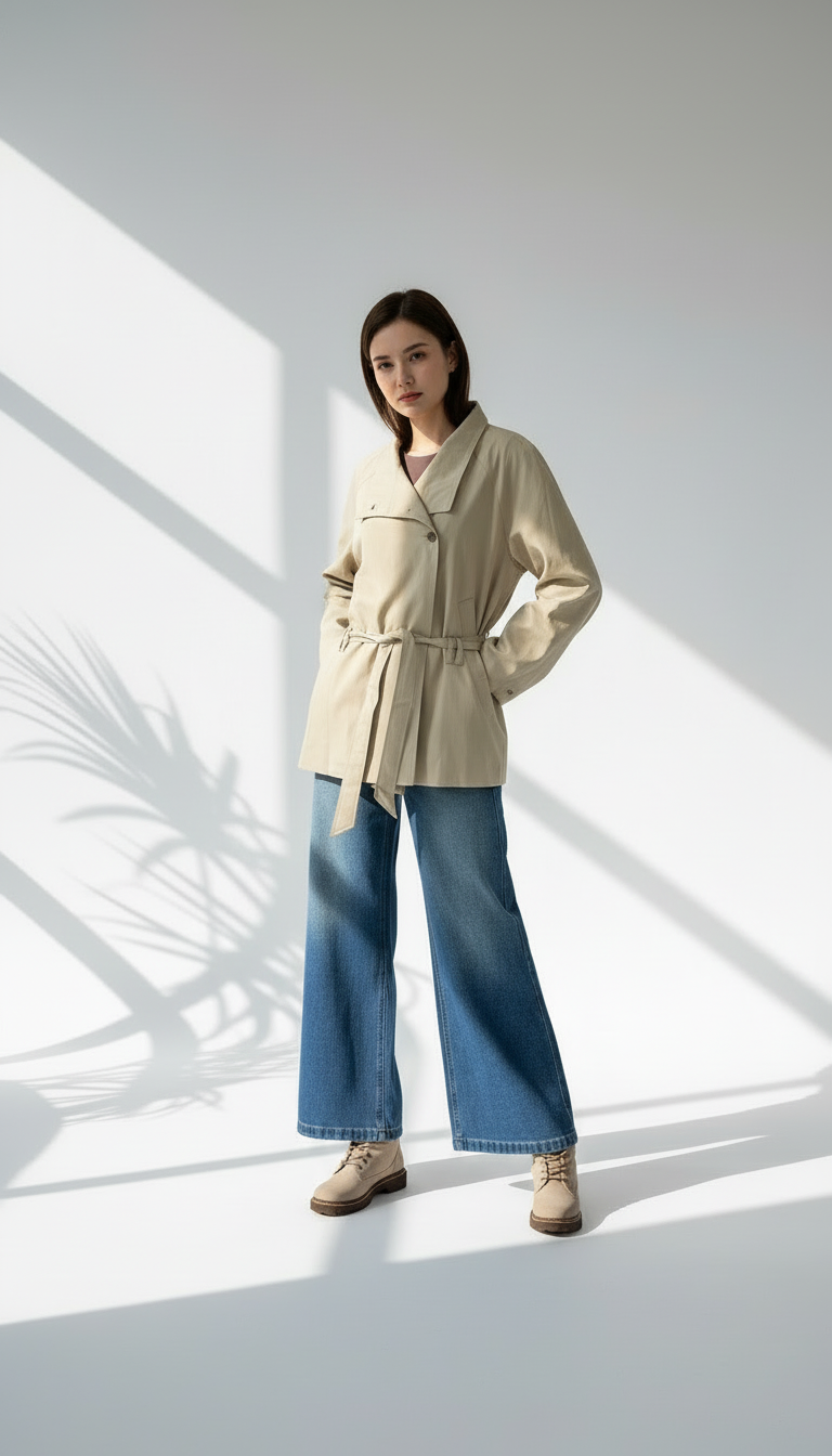 جاكيت نسائي محدد الخصر