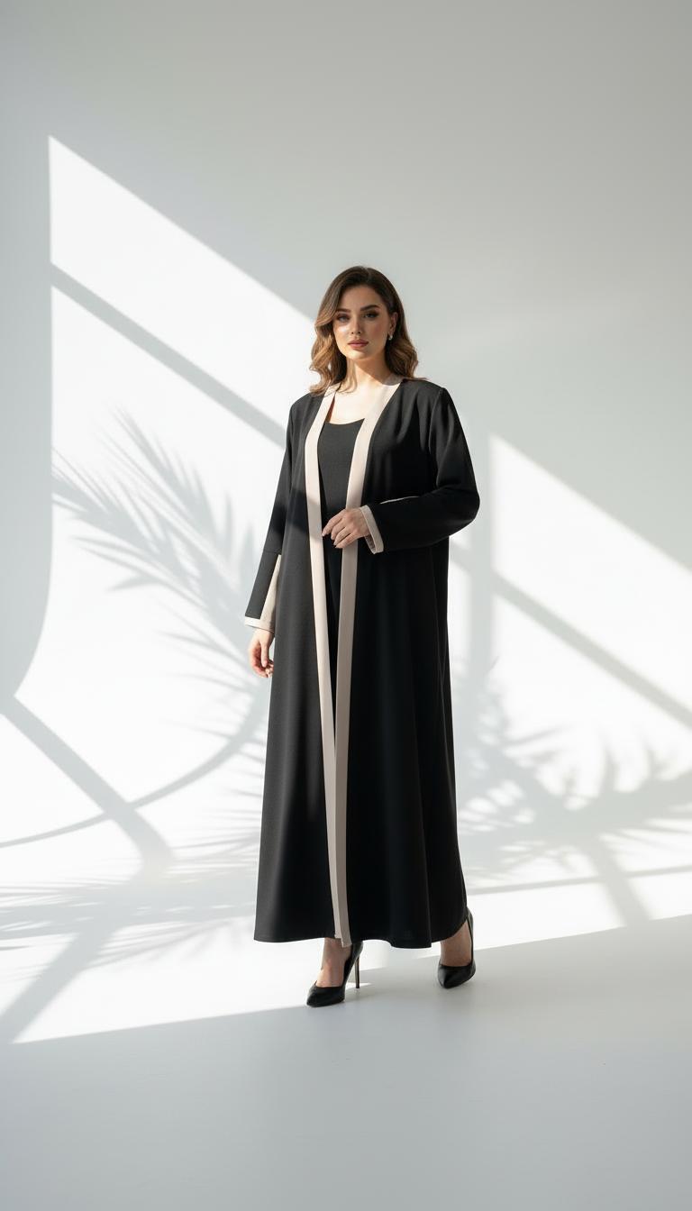 جاكيت نسائي مع كلفة بيضاء