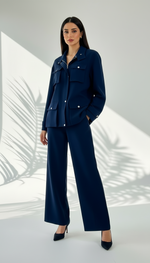 بدلة نسائي بجيوب كبيرة